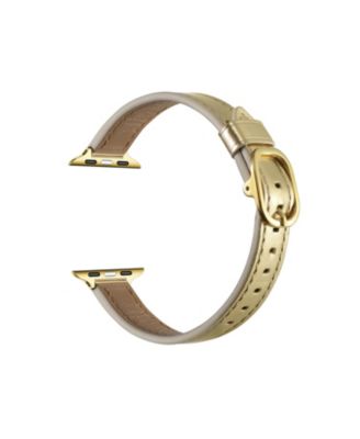 Carmen Metallic Leather Band for Apple Watch, Fits All Apple Watch Models
