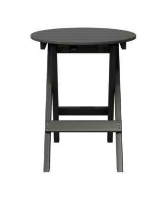 HDPE Outdoor 24.5 Inch Round Portable Folding Patio Dining Table
