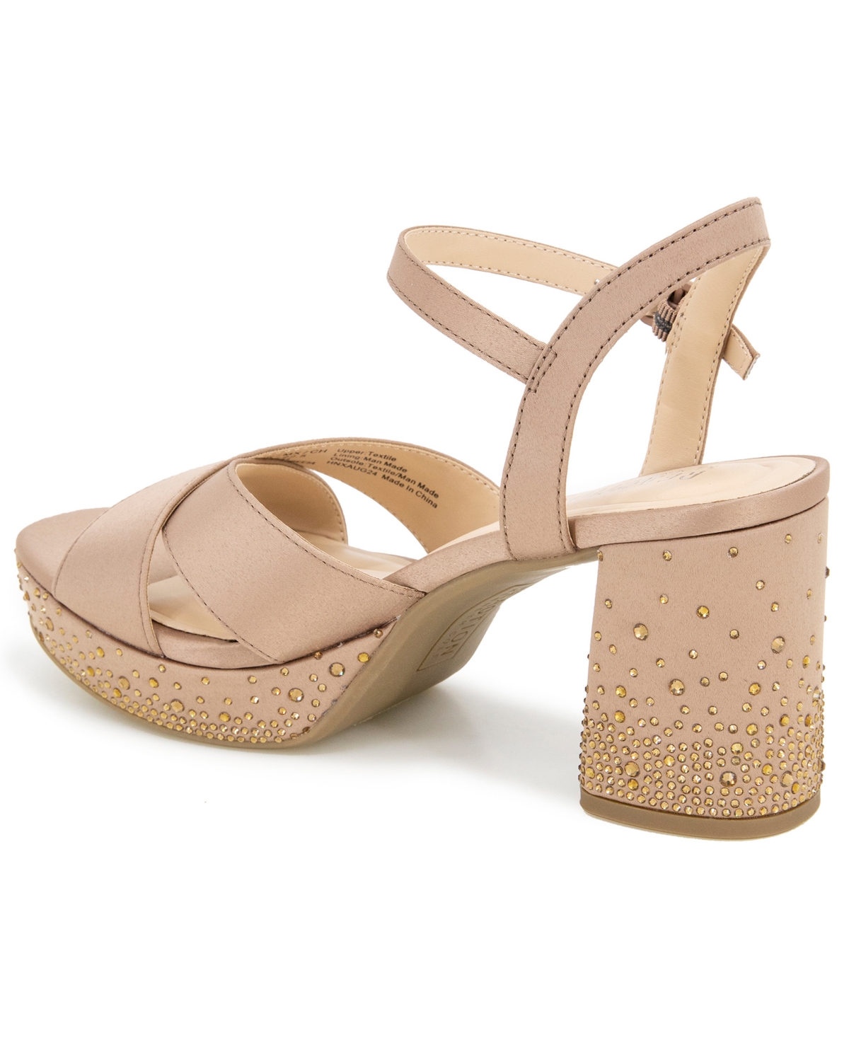 Kenneth Cole Reaction Women's Reeva Silk Platform Sandals In Coffee Crumb Silk