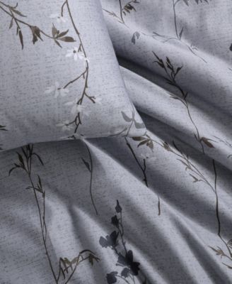 Wildflower Cotton Sateen 3-Pc. Duvet Cover Set, Queen