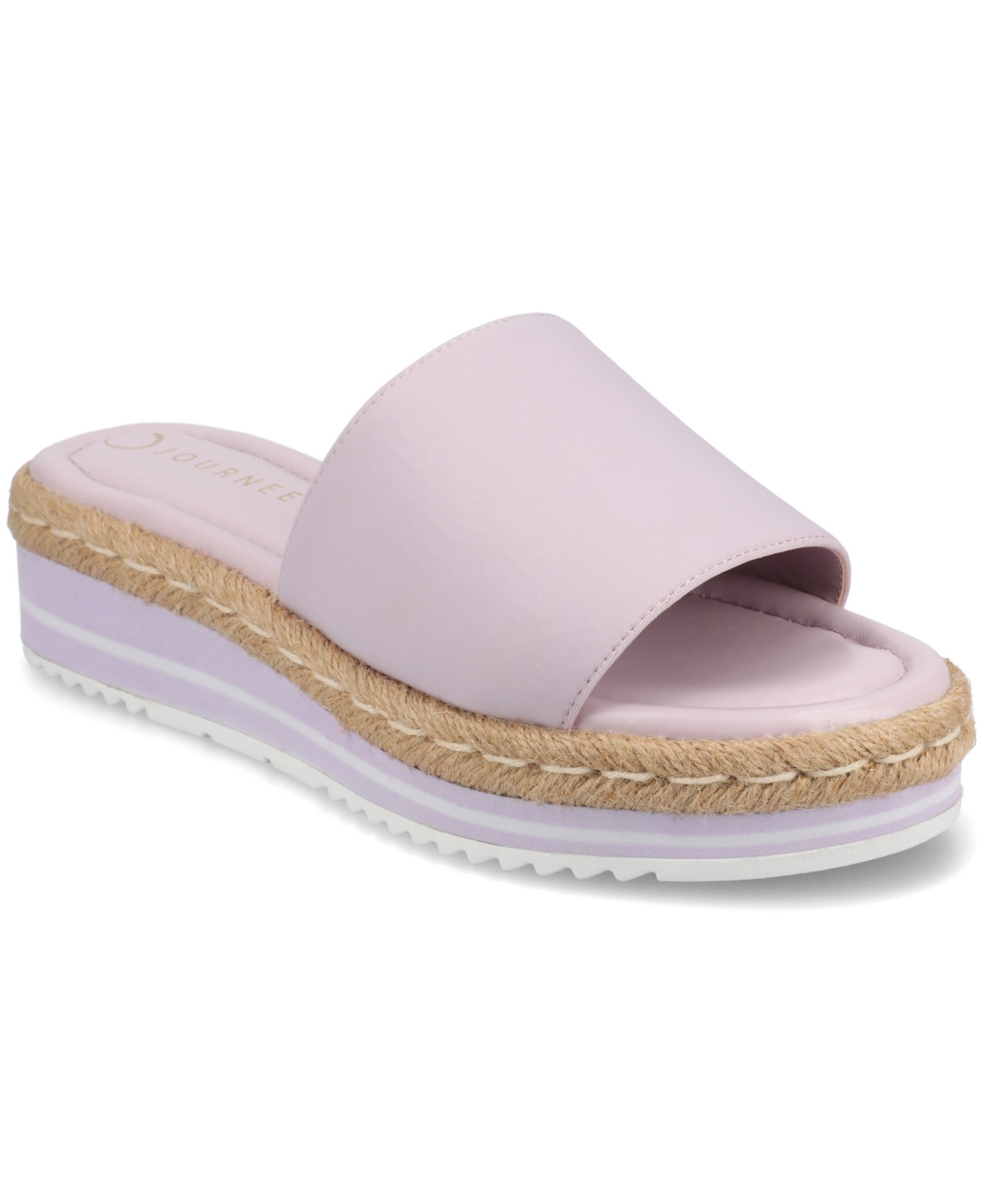 Journee Collection Rosey Wedge Sandal In Lilac