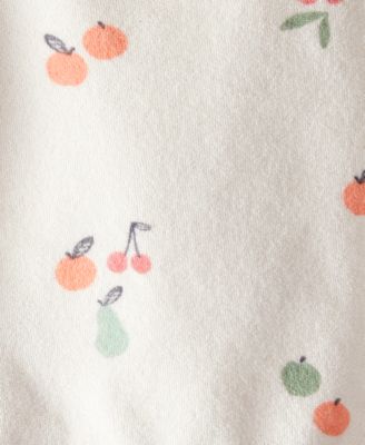 Baby Girls 2-Pc. Organic Cotton Fruit Terry Top & Shorts Set