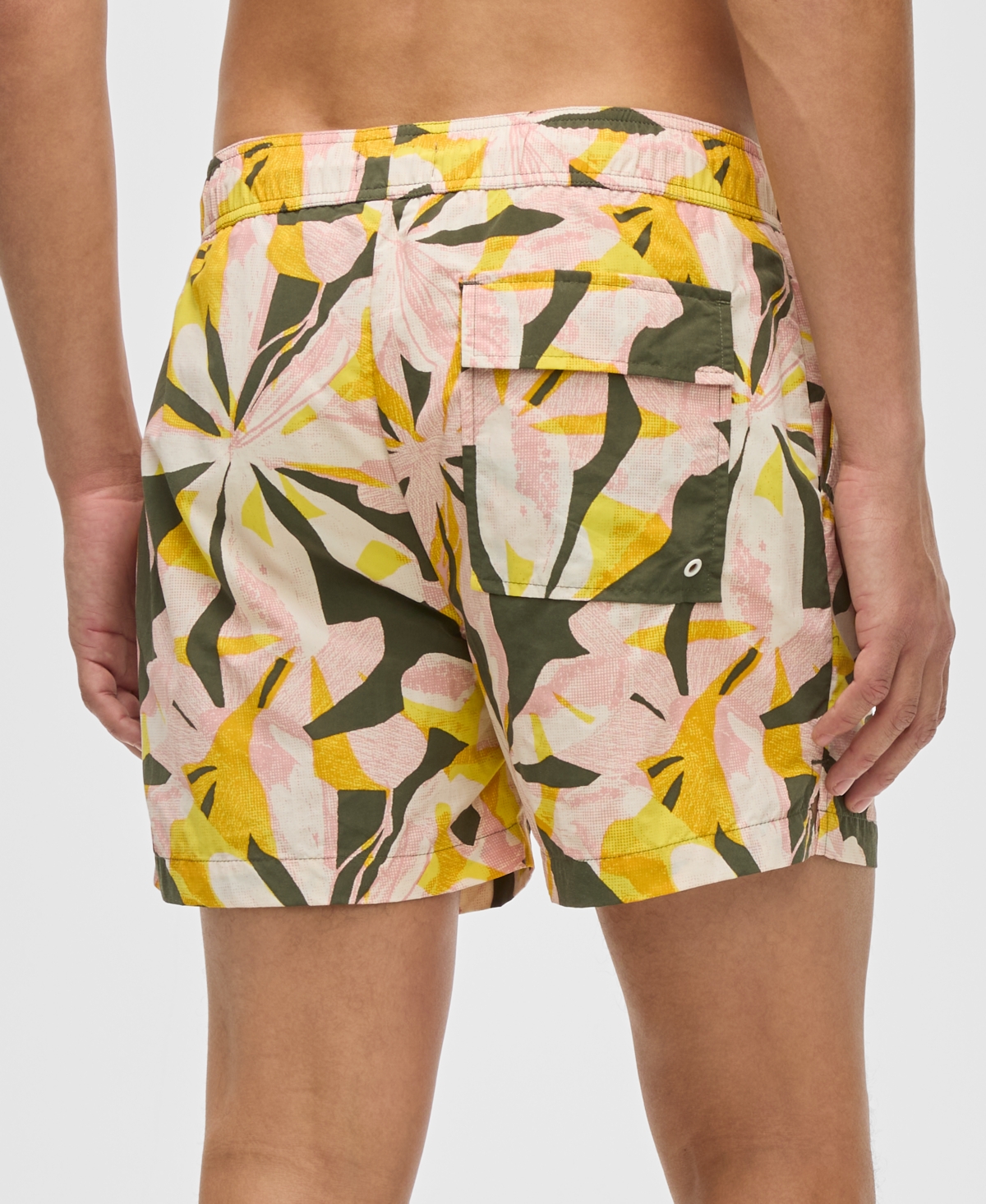 Mode Of One Men's Floral Tones Regular-fit Printed Swim Trunks, Exclusively At Macy's In Wild Ivy