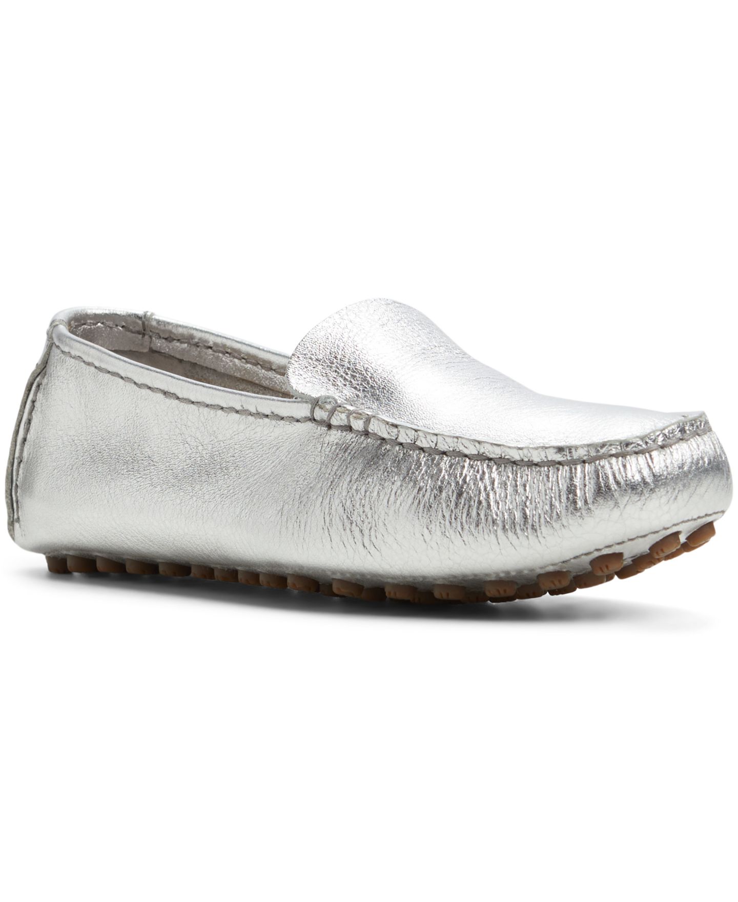 Женские балетки Sperry Port Driver с круглым носом, цвет: Серебряный — фото 1