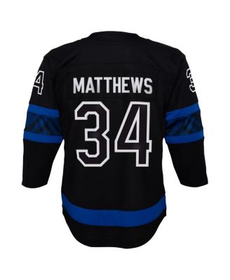 Big Boys and Girls Auston Matthews Black Toronto Maple Leaf's Alternate Premier Player Jersey