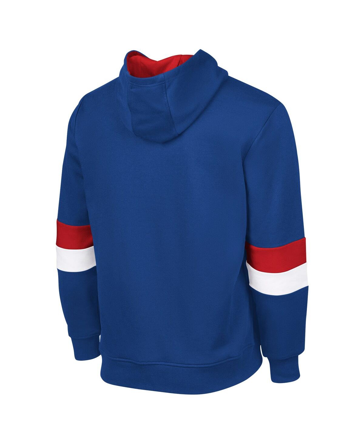 Shop G-iii Sports By Carl Banks Men's Buffalo Bills Adaptive Faceoff Pullover Hoodie In Royal,red