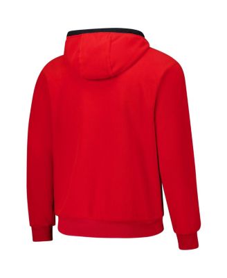 Men's Scarlet Ohio State Buckeyes Flanker Fleece Pullover Hoodie