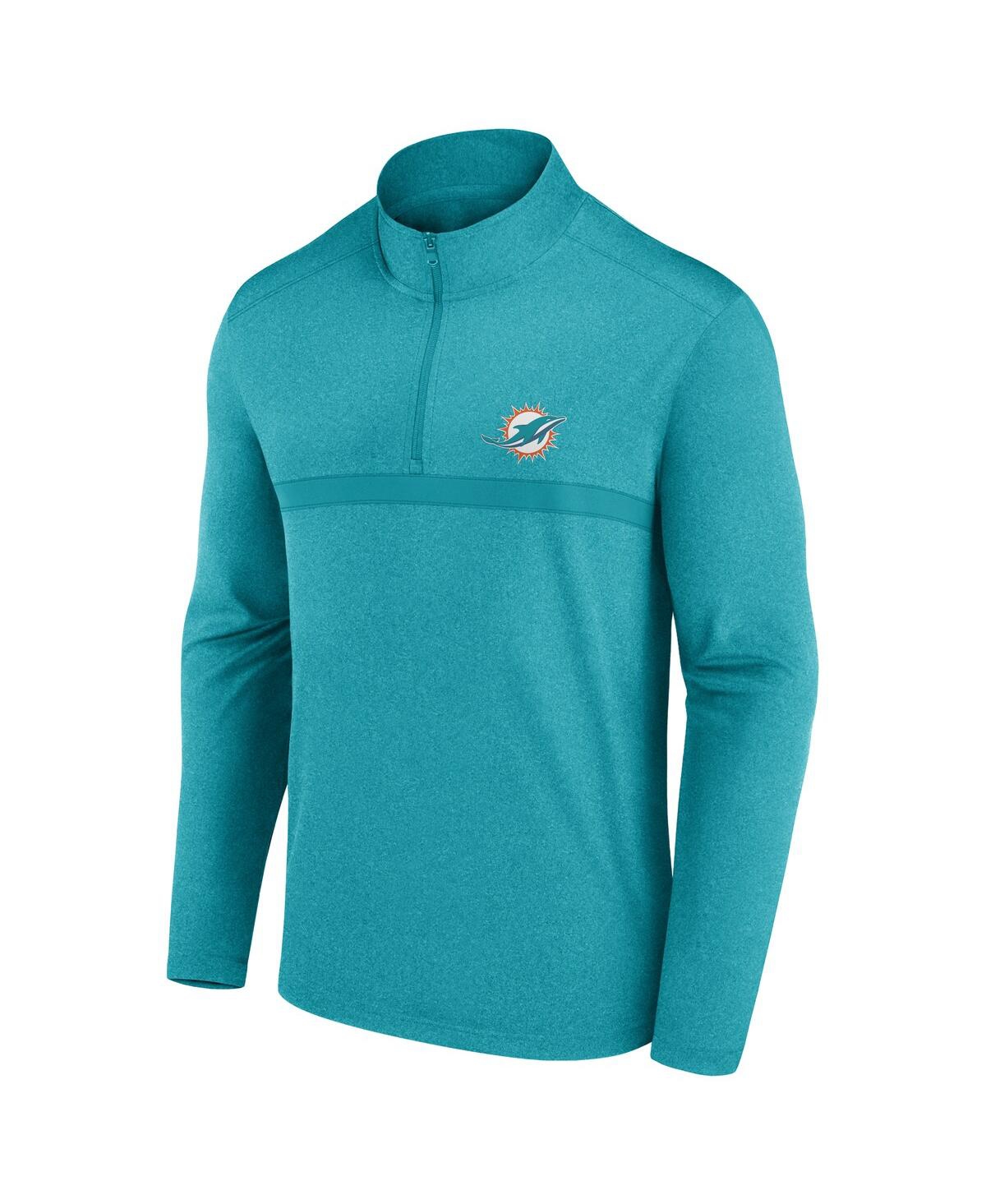 Fanatics Men's Aqua Miami Dolphins Head-to-head Quarter-zip Top In Aqua