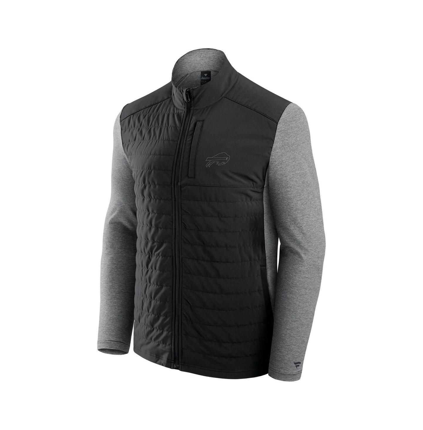 Куртка Fanatics Black/Heather Gray Buffalo Bills Front Office Tonal Full-Zip — фото 2