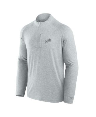 Men's and Women's Gray Detroit Lions Front Office Performance Primary Quarter-Zip Jacket
