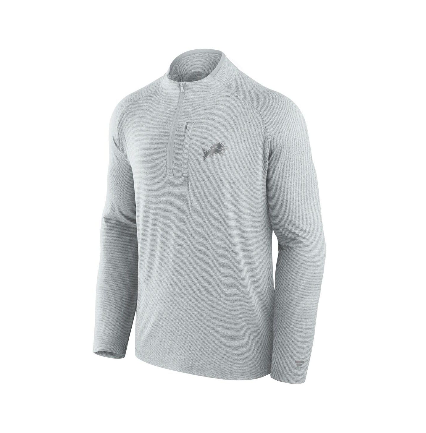 Куртка Fanatics Gray Detroit Lions Front Office Performance Primary Quarter-Zip — фото 2