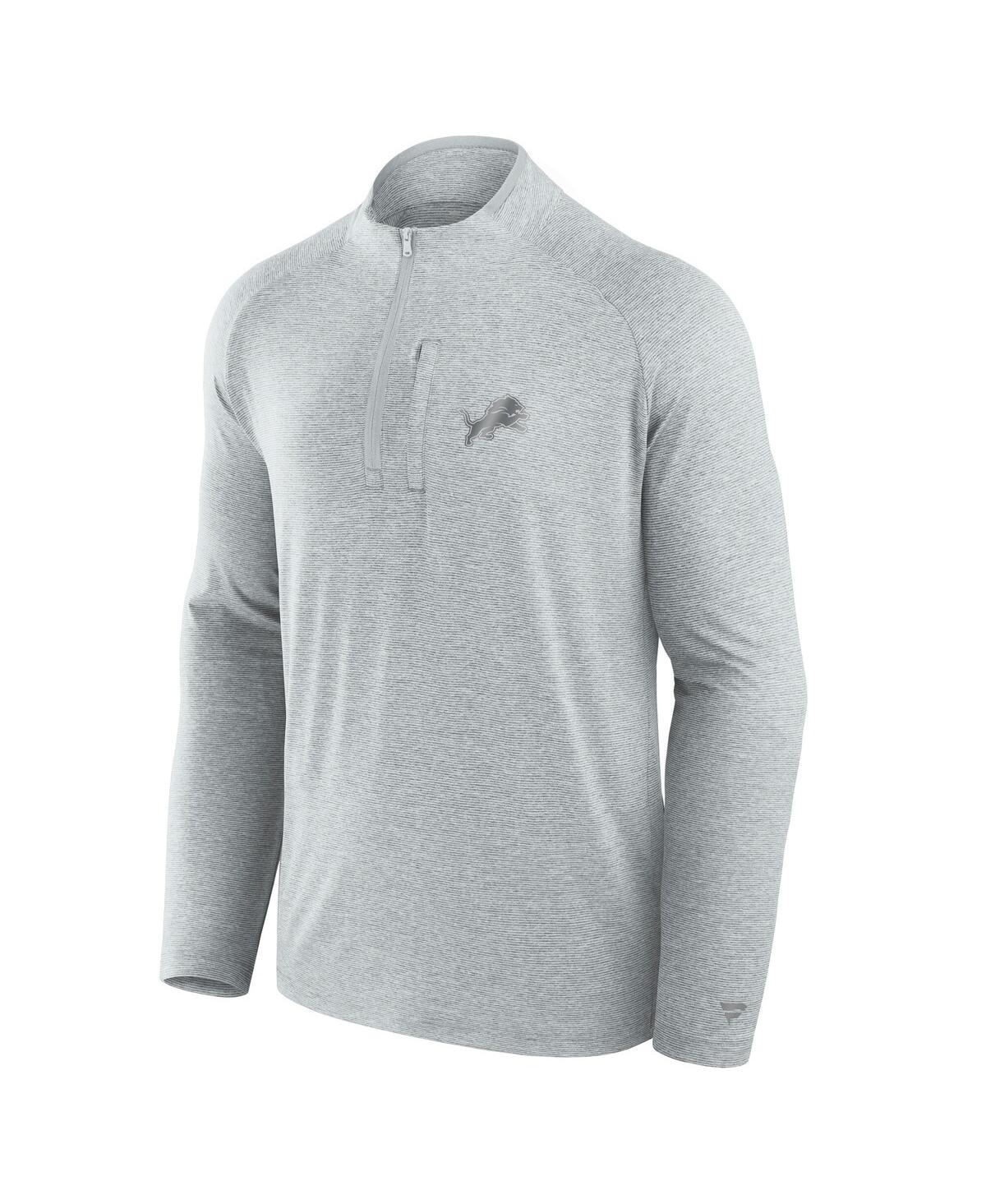 Fanatics Men's And Women's Gray Detroit Lions Front Office Performance Primary Quarter-zip Jacket In Gray