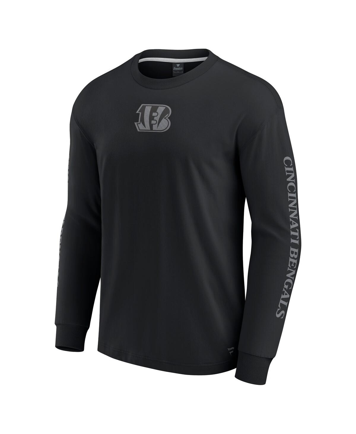 Fanatics Men's And Women's Black Cincinnati Bengals Elements Strive Long Sleeve T-shirt In Black
