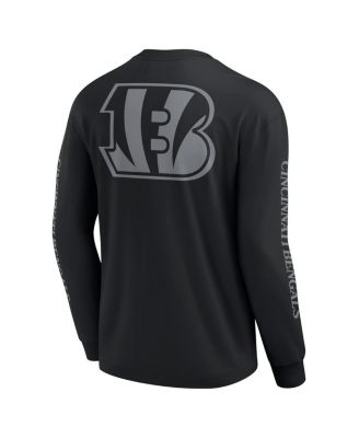 Men's and Women's Black Cincinnati Bengals Elements Strive Long Sleeve T-Shirt