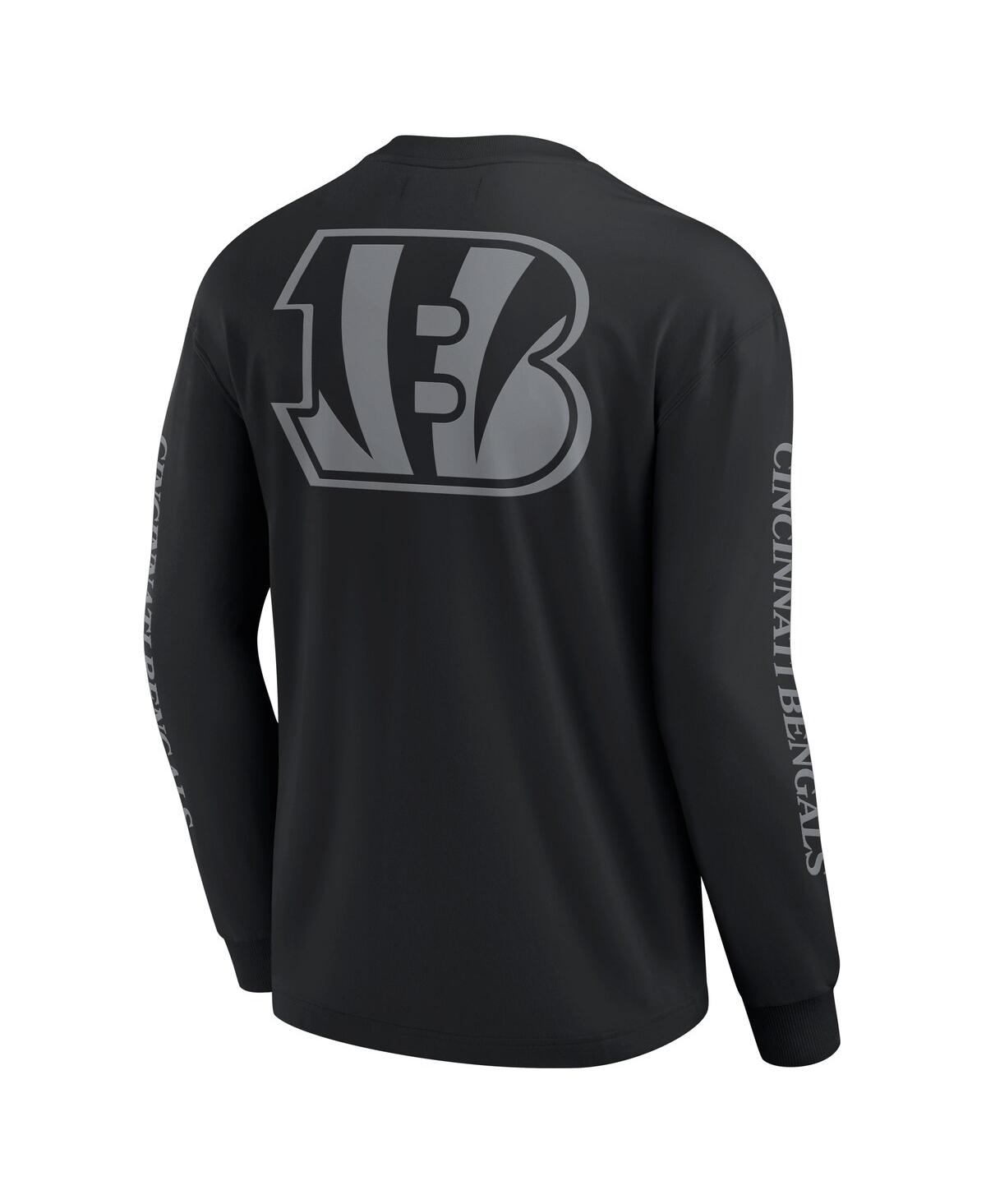 Fanatics Men's And Women's Black Cincinnati Bengals Elements Strive Long Sleeve T-shirt In Black