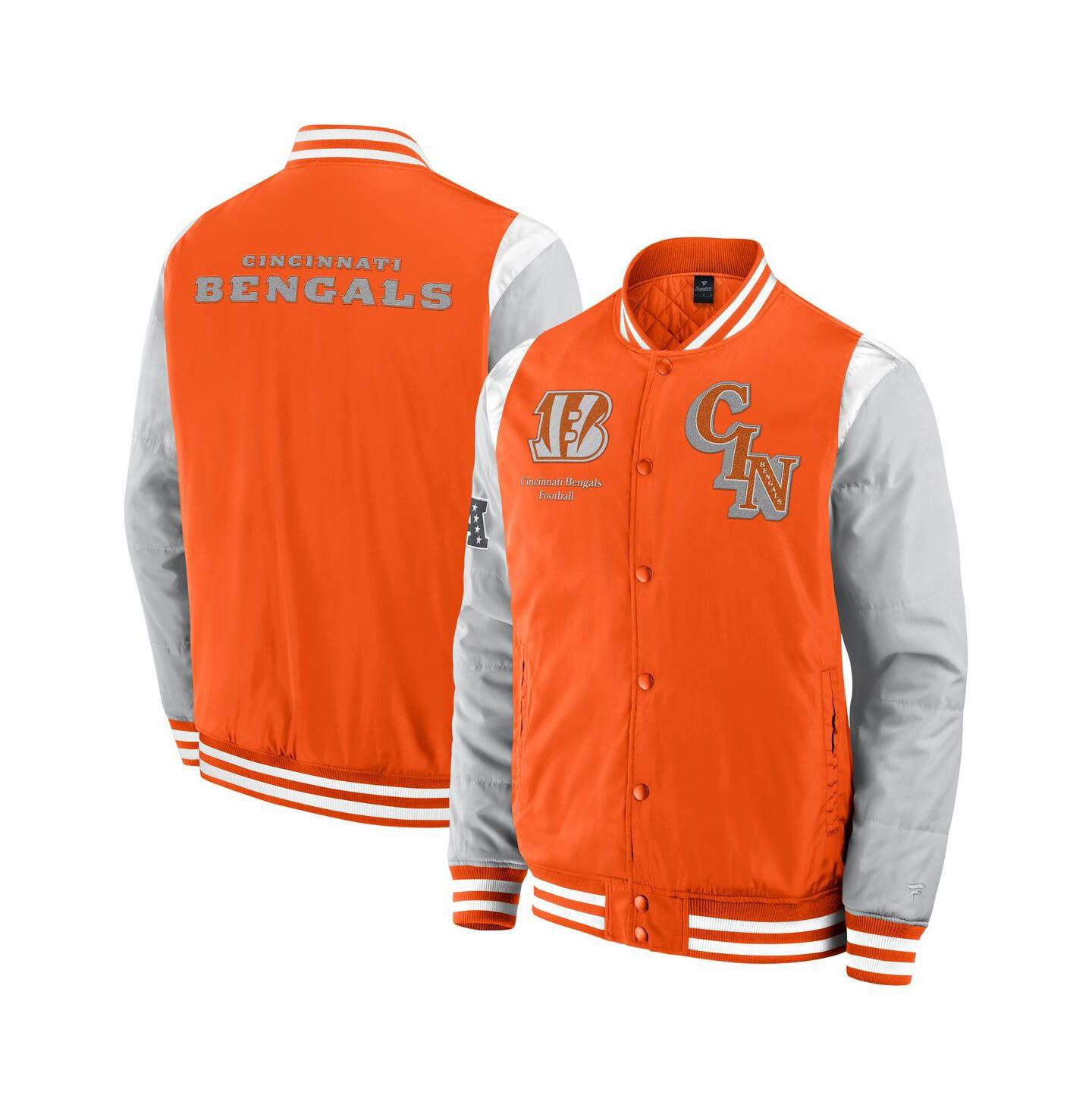 Куртка Fanatics Orange Cincinnati Bengals Elements Elite Full-Snap — фото 1