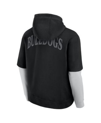 Men's Black Georgia Bulldogs Sleek Pullover Hoodie