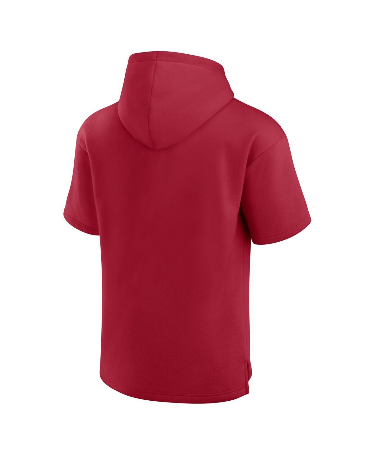Fanatics Men's And Women's Scarlet San Francisco 49ers Elements Ready Short Sleeve Pullover Hoodie In Scarlet