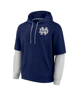 Men's Navy Notre Dame Fighting Irish Sleek Pullover Hoodie