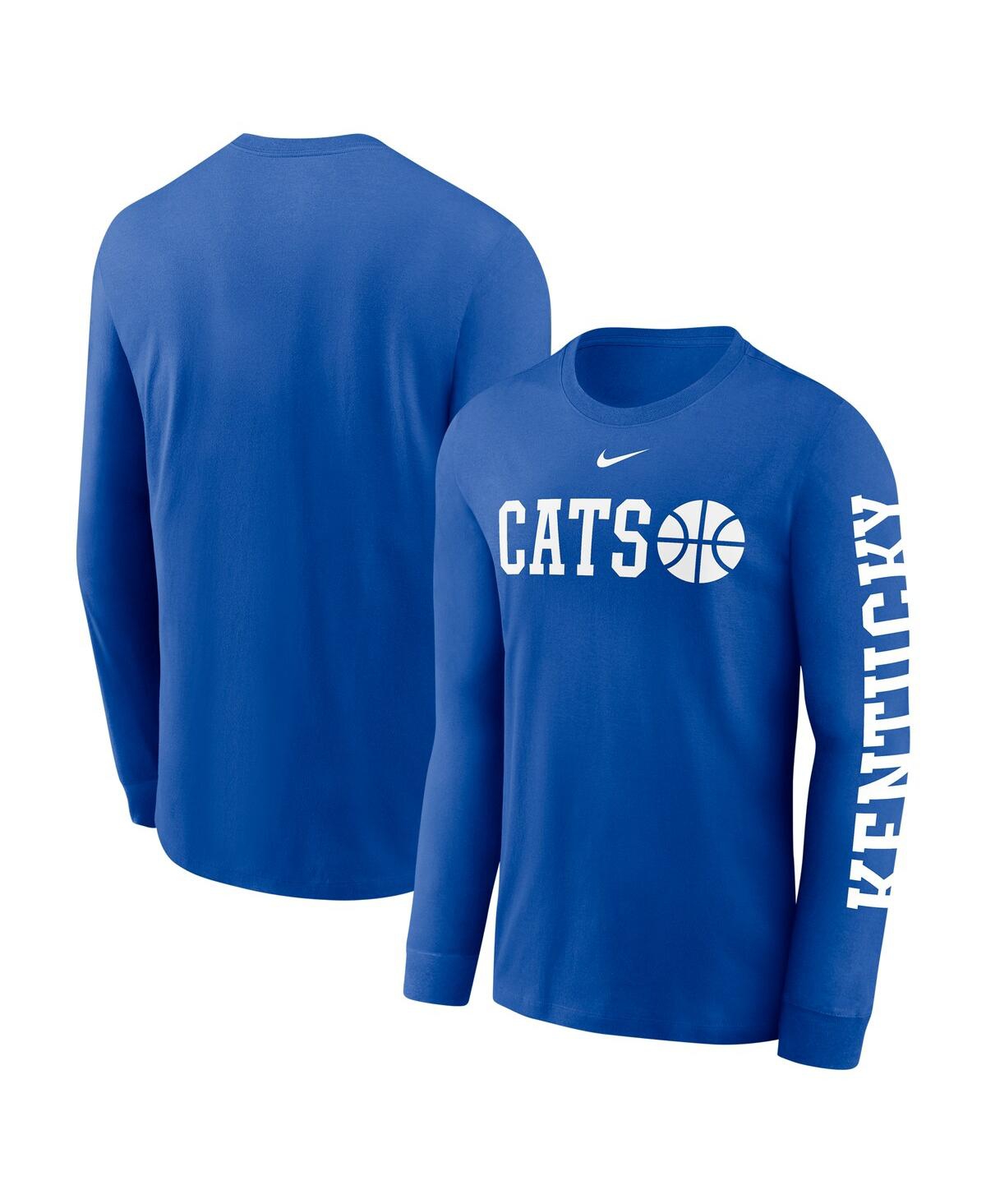 Nike Men's Royal Kentucky Wildcats Basketball Icon Two-Hit Long Sleeve T-Shirt