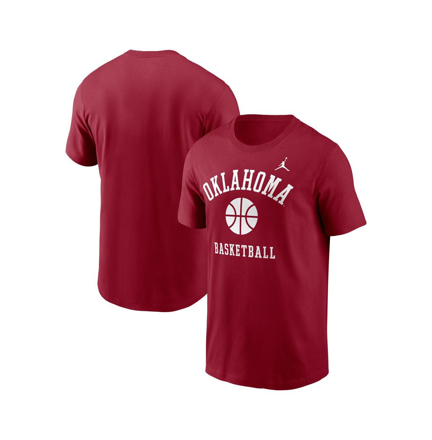 Мужская футболка Jordan Crimson Oklahoma Sooners Basketball Icon — фото 1