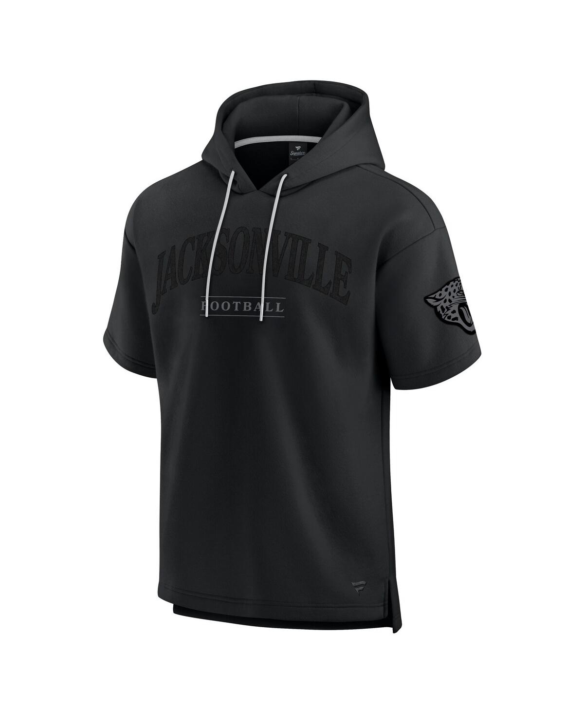 Shop Fanatics Men's And Women's Black Jacksonville Jaguars Elements Ready Short Sleeve Pullover Hoodie