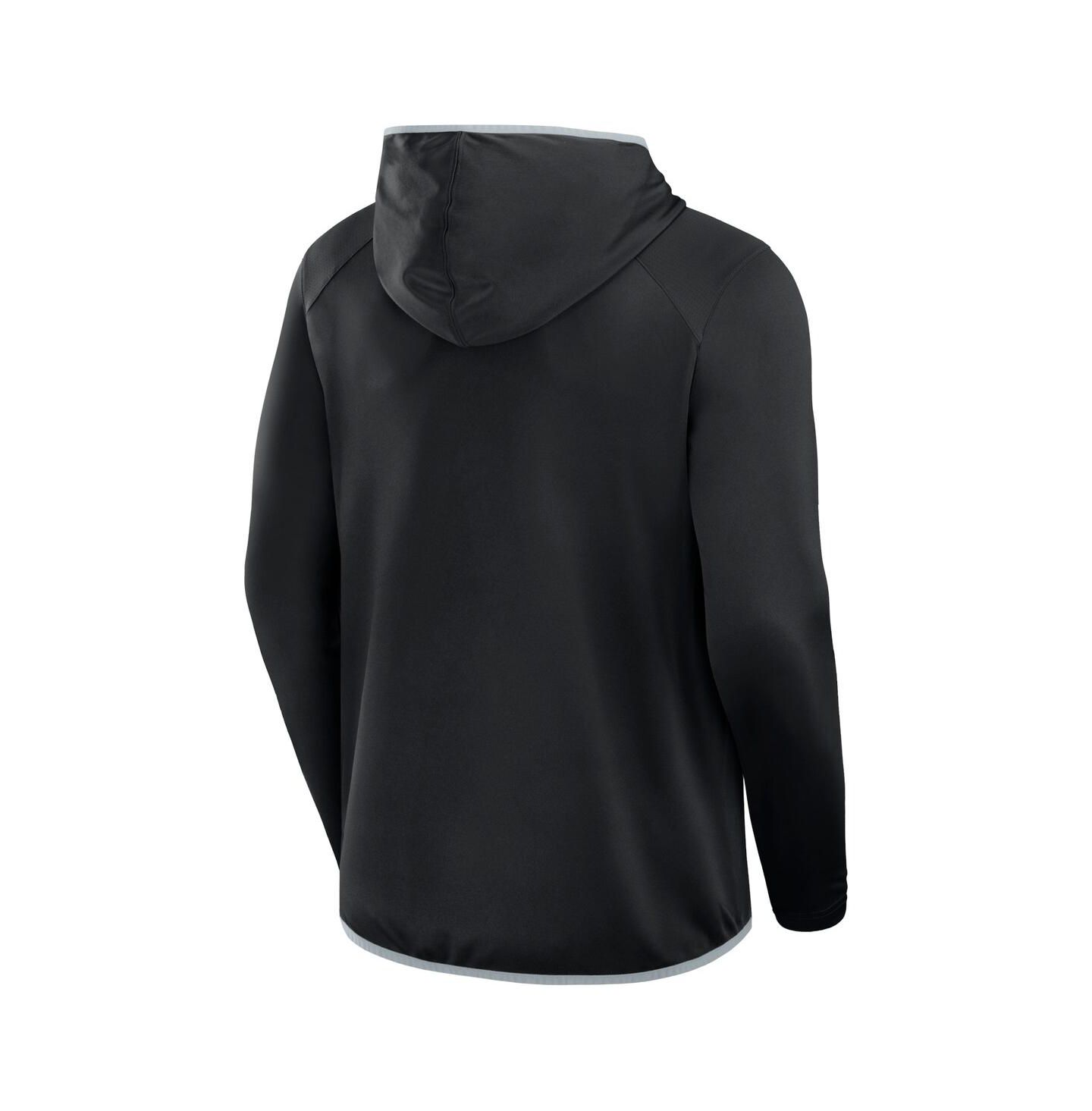 Мужское худи Fanatics Black Las Vegas Raiders Transitional Defender Long Sleeve T-Shirt — фото 3