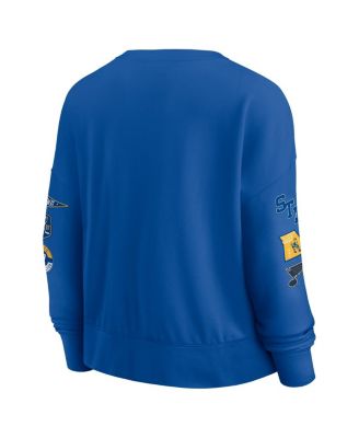 Women's Blue St. Louis Blues Go Team Pullover Sweatshirt