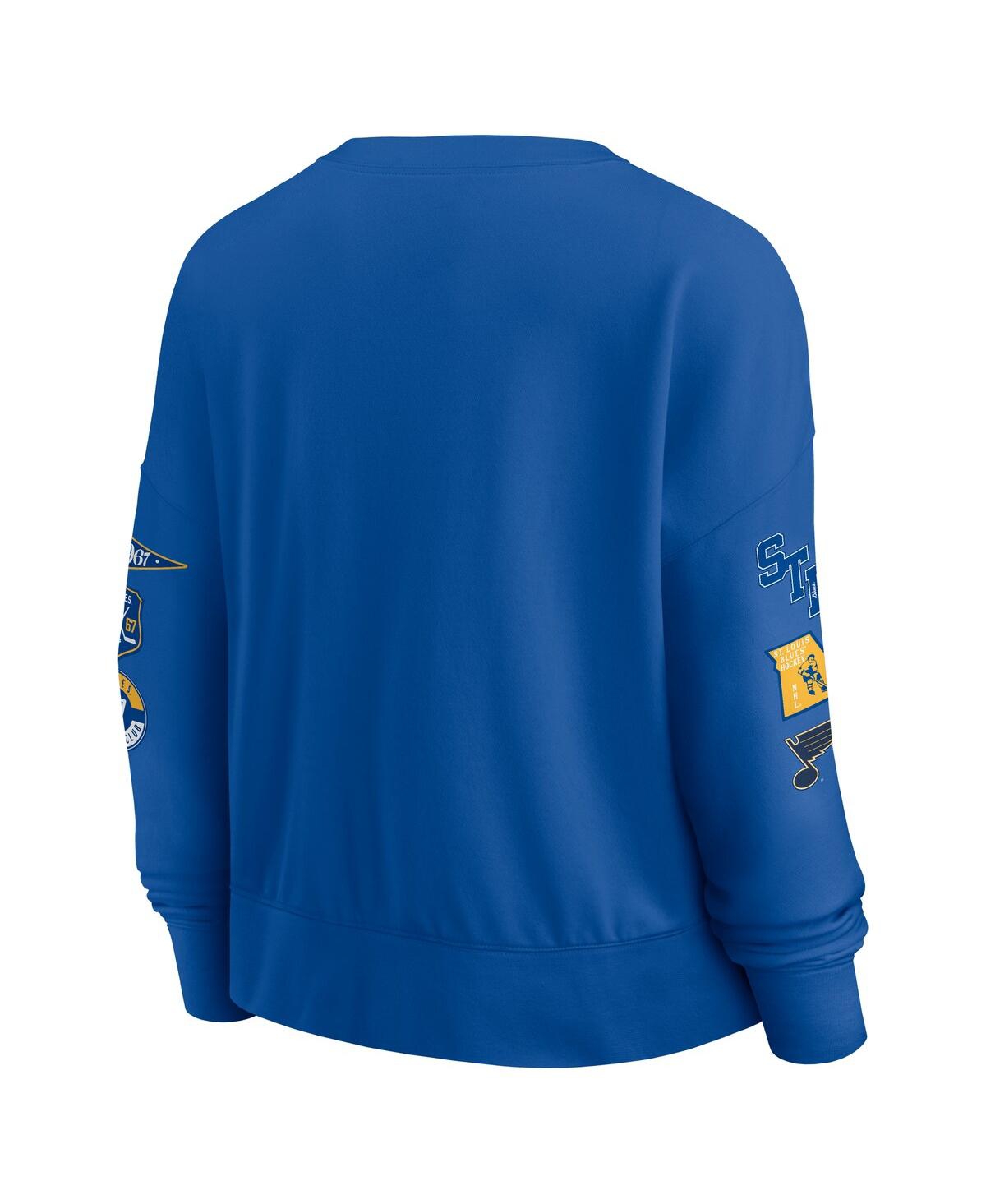 FANATICS WOMEN'S BLUE ST. LOUIS BLUES GO TEAM PULLOVER SWEATSHIRT 