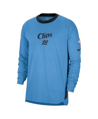 Men's Blue LA Clippers 2024/25 City Edition Authentic Pregame Performance Long Sleeve Shooting T-Shirt