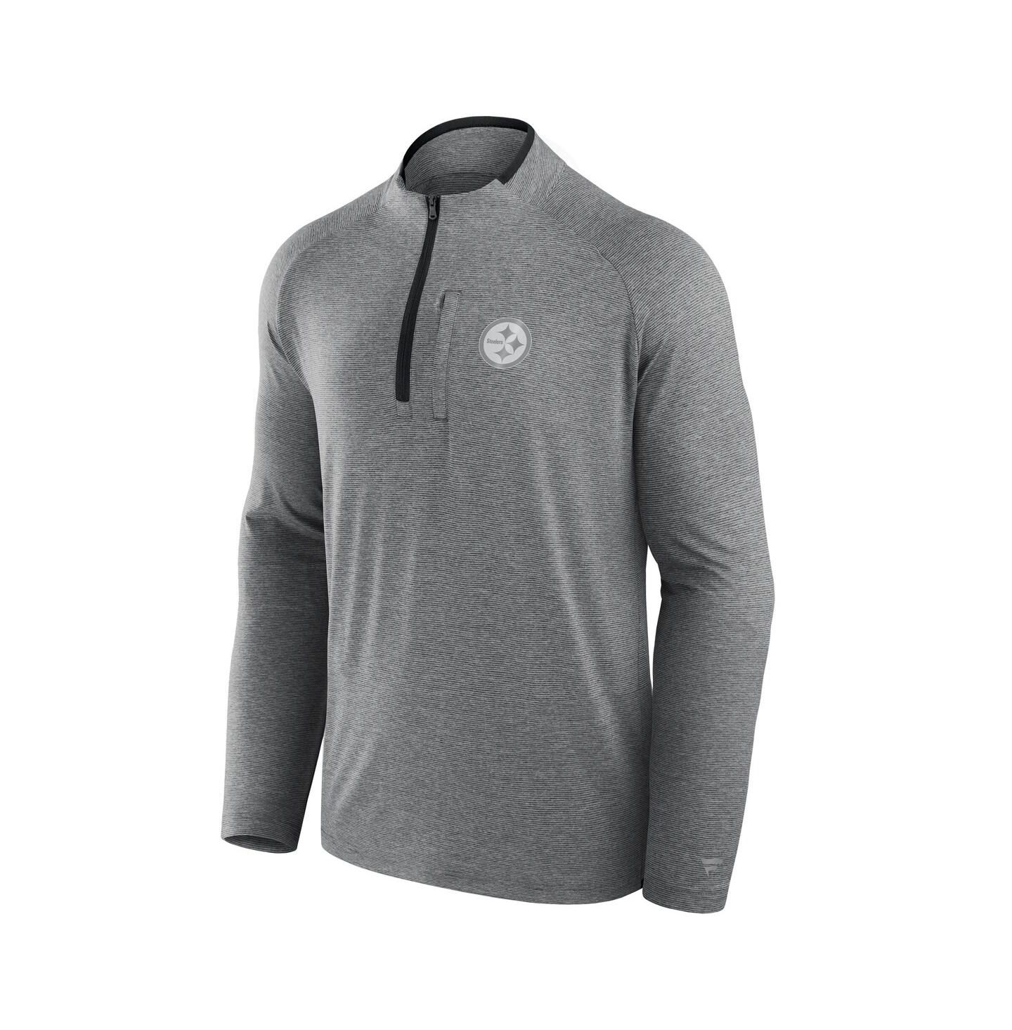 Куртка Fanatics Charcoal Pittsburgh Steelers Front Office Performance Primary Quarter-Zip — фото 3