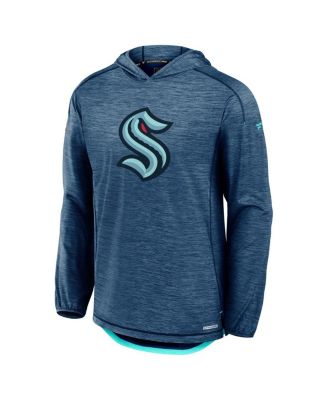 Men's Navy Seattle Kraken Authentic Pro Rink Lightweight Pullover Hoodie
