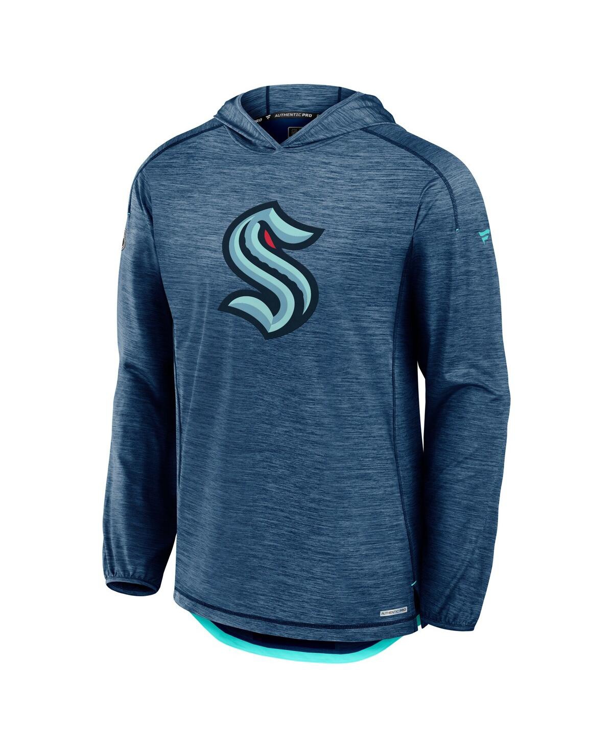 Fanatics Men's Navy Seattle Kraken Authentic Pro Rink Lightweight Pullover Hoodie In Navy