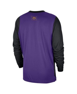 Men's Purple/Black Los Angeles Lakers 2024/25 City Edition Authentic Pregame Performance Long Sleeve Shooting T-Shirt