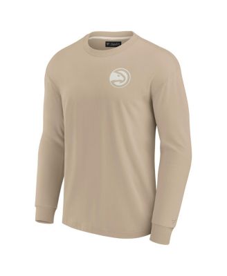 Men's and Women's Khaki Atlanta Hawks Elements Super Soft Long Sleeve T-Shirt