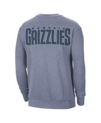 Men's Blue Memphis Grizzlies Courtside Statement Edition Heavyweight Pullover Sweatshirt