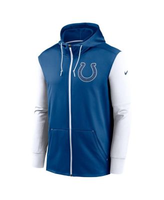 Men's Royal Indianapolis Colts Performance Full-Zip Hoodie