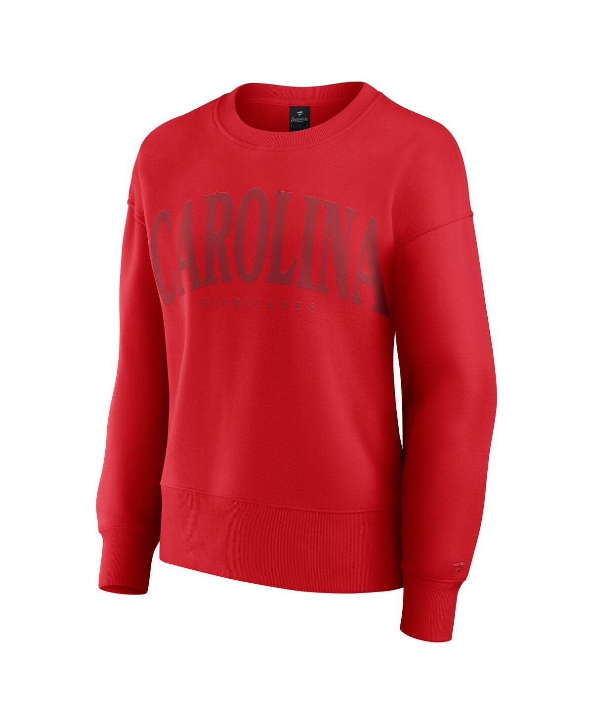 Fanatics Women's Red Carolina Hurricanes Elements Flow Pullover Sweatshirt In Red