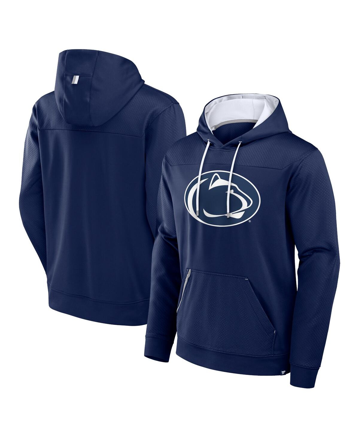 Fanatics Men's Navy Penn State Nittany Lions Defender Dot Faded Primary Pullover Hoodie In Navy