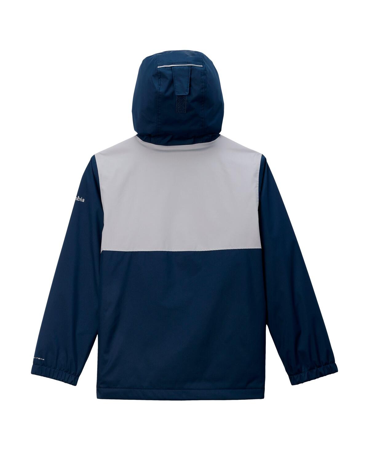 Columbia Big Boys And Girls Navy Penn State Nittany Lions Rainy Fields Lined Hoodie Full-zip Jacket In Navy