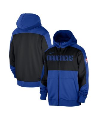 Nike - Men's Blue Dallas Mavericks Authentic On-Court Showtime Performance Full-Zip Hoodie