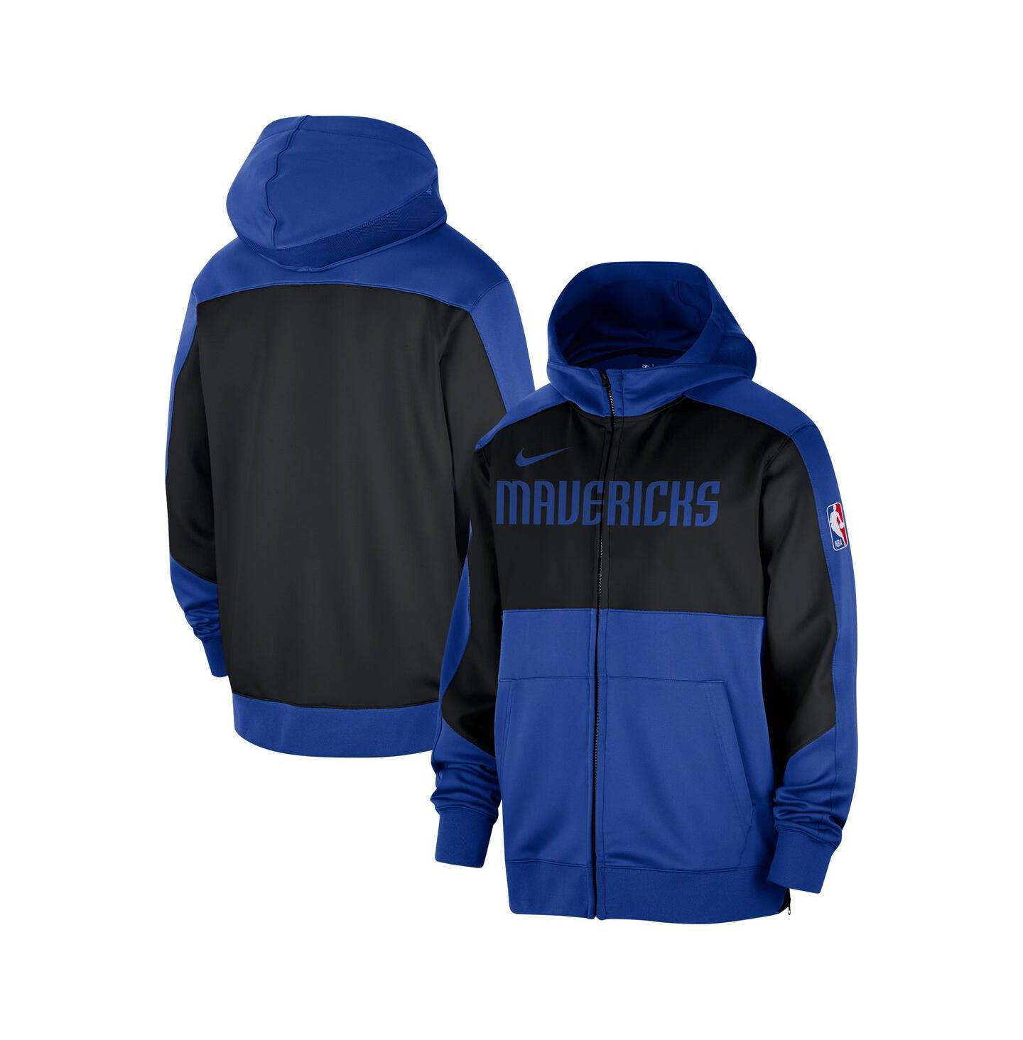 Мужское худи Nike Blue Dallas Mavericks Authentic On-Court Showtime Performance Full-Zip — фото 1