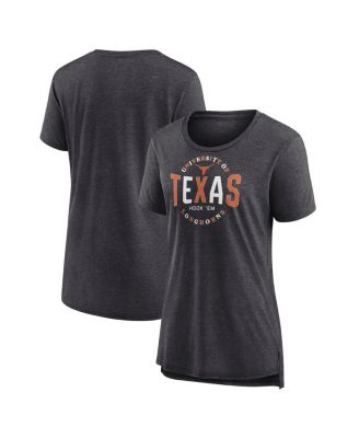 Fanatics - Women's Black Texas Longhorns True Classics Break It Down Tri-Blend T-Shirt