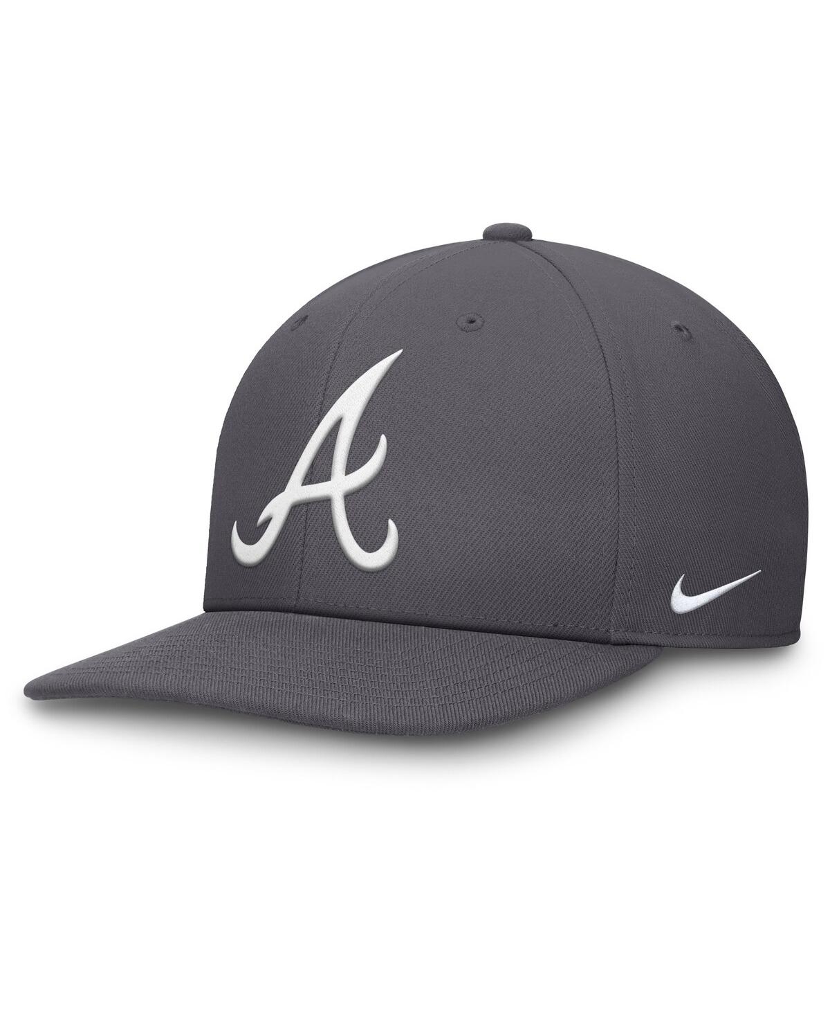 Nike Men's Gray Atlanta Braves Pro Performance Snapback Hat In Gray