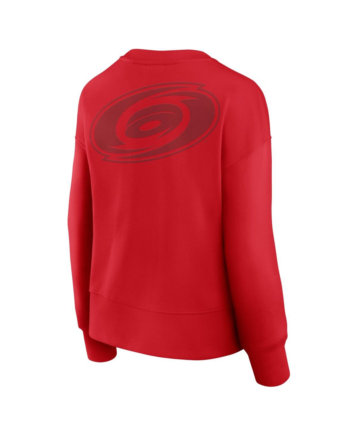 Fanatics Women's Red Carolina Hurricanes Elements Flow Pullover Sweatshirt In Red
