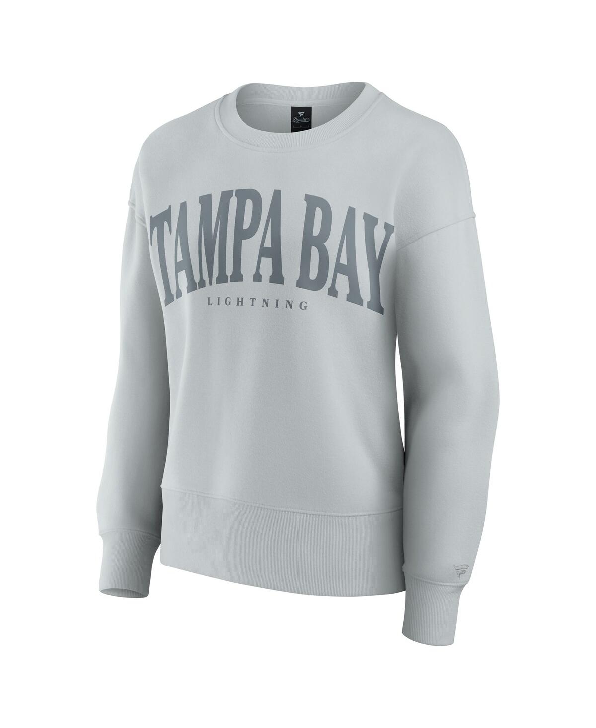 Fanatics Women's Gray Tampa Bay Lightning Elements Flow Pullover Sweatshirt In Gray