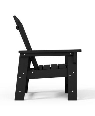 Kids 3-Piece Outdoor HDPE Adirondack Chairs With Square Side Table Set