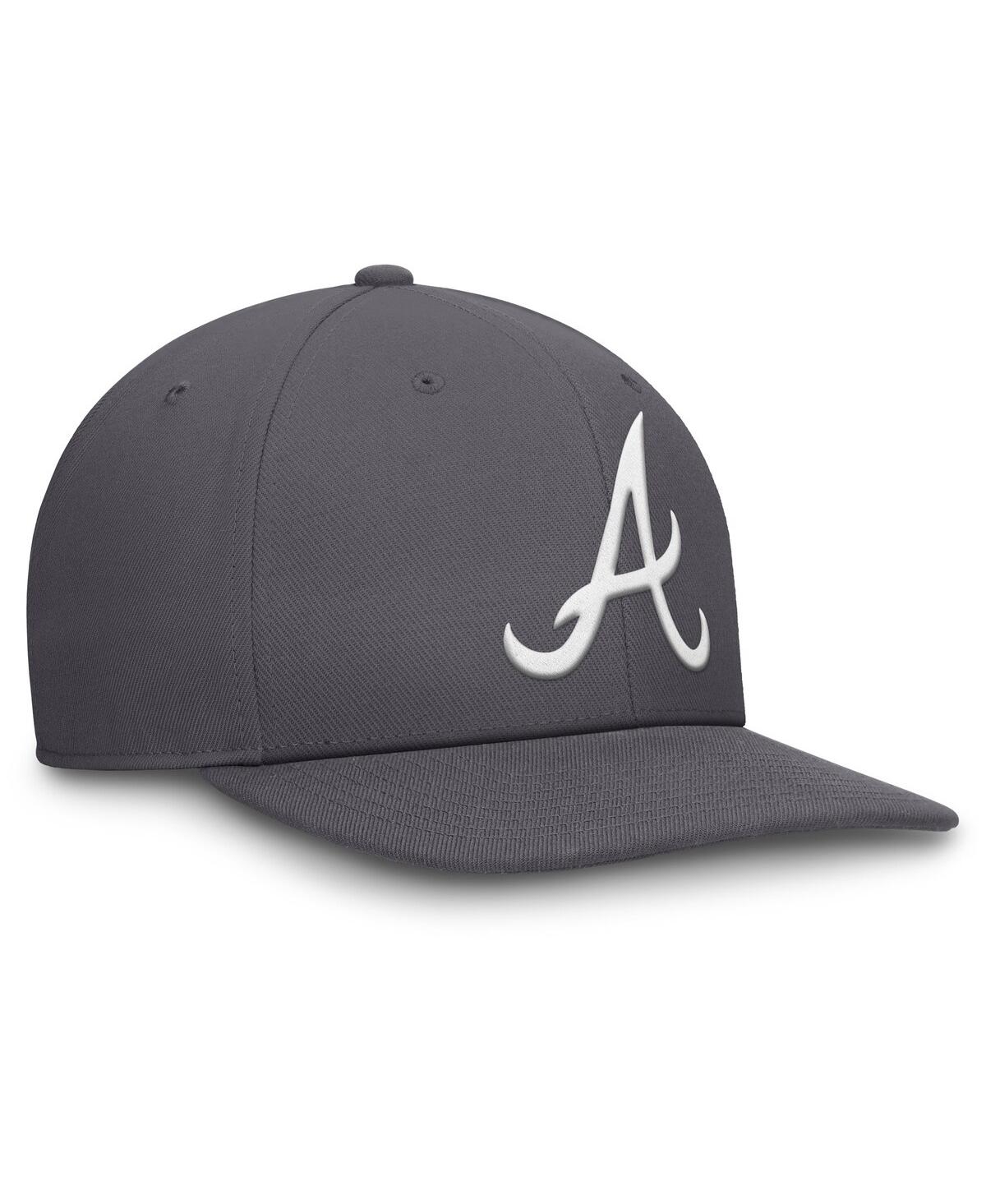 Nike Men's Gray Atlanta Braves Pro Performance Snapback Hat In Gray
