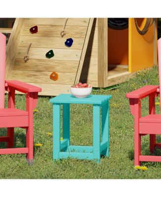 Kids Outdoor Patio Furniture HDPE Adirondack Square Side Table