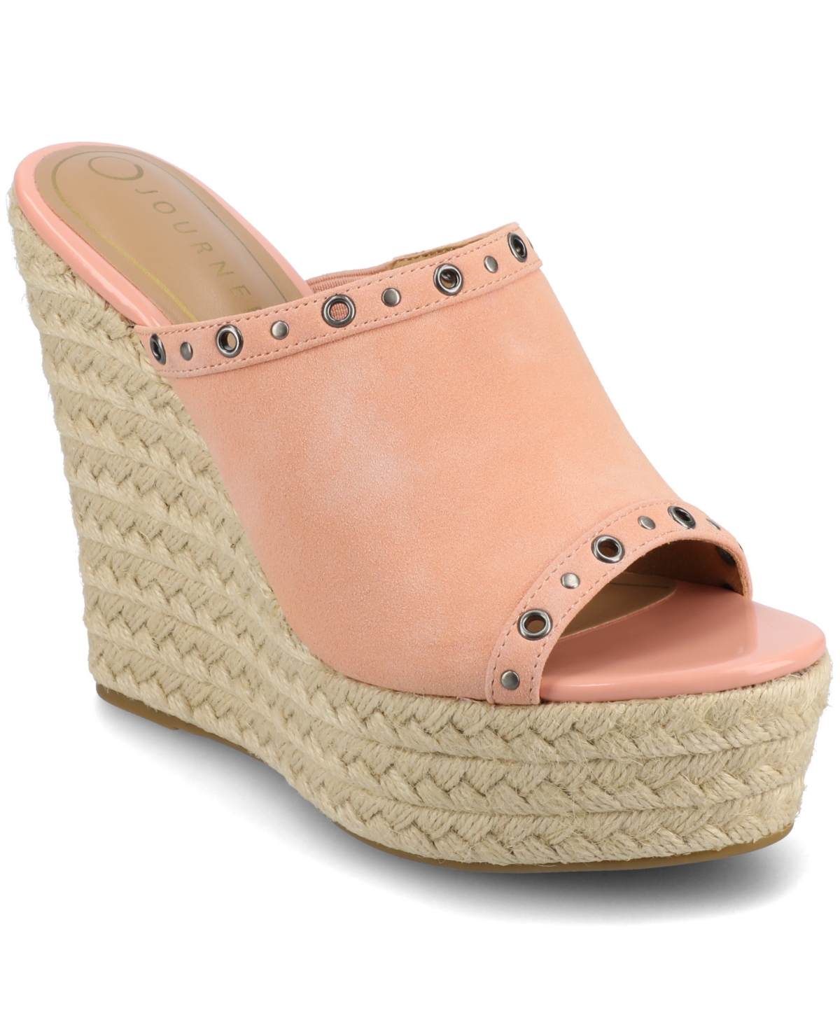 Shop Journee Collection Women's Yari Platform Espadrille Wedge Sandals In Pink